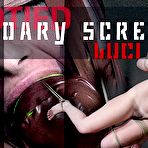 Fourth pic of SexPreviews - Luci Lovett is rope bound in kinky dungeon her hairy pussy exposed