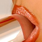 Second pic of Horny Kimberly in stockings stuffs her asshole by toy then gets a big Latin cock in there