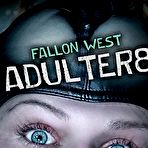 First pic of SexPreviews - Fallon West is leather bound in spreading for sextoys orgasm in dungeon