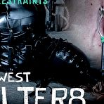 Fourth pic of SexPreviews - Fallon West is leather bound in spreading for sextoys orgasm in dungeon