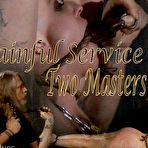 Fourth pic of SexPreviews - Abigail Dupree is bound in chains for spanking by maledoms Master James and Alebeard