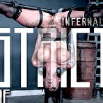 Fourth pic of SexPreviews - Lily Lane busty with black stockings in restricted bondage gets pussy toyed