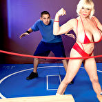First pic of 50 Plus MILFs - In This Corner, With The G-Cup Tits, Shelly "The Burbank Bomber!" - Shelly and Juan Largo (80 Photos)