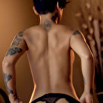 Second pic of Honey Gold Slips Out of See-Through Lace Teddy