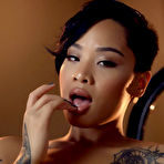 Fourth pic of Honey Gold Slips Out of See-Through Lace Teddy