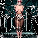 Fourth pic of SexPreviews - London River sexy blonde is bound in rope and exposed with mouth gagged