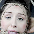 First pic of SexPreviews - Sister Dee busty brunette is stripped for rope bondage for sex toying by maledom