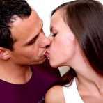 Third pic of Horny teen chick with a slim body enjoys some hardcore sucking and fucking in the kitchen. (preview pictures)
