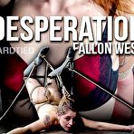 First pic of SexPreviews - Fallon West blonde in red lingerie is rope bound and exposed