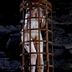 First pic of SexPreviews - Sierra Cirque is bound in cage and toyed her head shaved bald