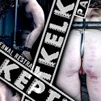 First pic of SexPreviews - Kel Bowie is bound in metal gets toyed to orgasm in dungeon by maledom