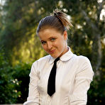 Second pic of Nolwenn Glass Cute Schoolgirl Strips Naked