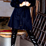 First pic of Hot brunette in BDSM uniform is enjoying rough sex