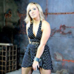 First pic of SexPreviews - Lilyanna blonde in net stockings is stripped and bound made to orgasm in dungeon