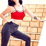 First pic of Aemelia Fox Sexy Brunette in Tight Jeans