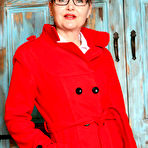 First pic of [All Over 30] Lusty granny strips her lingerie and toying her older hairy vagina - IWantMature.com