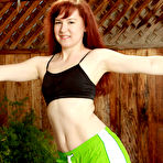 First pic of [All Over 30] Redhead Annabelle Lee yanks her wet panties to the side - IWantMature.com