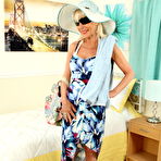 First pic of [Mature NL] English blonde gilf Elaine peels her white panties and masturbating shaved cunt - IWantMature.com