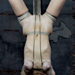 Third pic of SexPreviews - Lavender Rayne busty brunette is rope bound for strapon sex with stockings lezdom Sister Dee