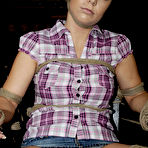 First pic of SexPreviews - Beverly Hills brunette is bound in rope for spanking and toying by lezdom Sister Dee