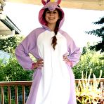 First pic of [Aunt Judys] Busty amateur girl in unicorn costume spreads her very hairy beaver - IWantMature.com
