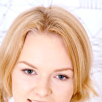 First pic of Playful Lussi hurries up to show pussy and doesn???Ź??t fully takes off her white panties.