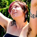 First pic of PinkFineArt | Rhea hairy by the pool from Hippie Goddess