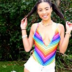 First pic of Latina teen Maya Bijou gets fucked and creampied outdoors