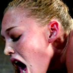 Fourth pic of Ashley Gracie inspects the fucking machine before she removes her lingerie and uses it