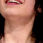 Third pic of Brunette Jenya with big perfectly shaped boobs rides the Rocker with passion