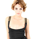 Second pic of Slim Ariel A strips out of her short black dress