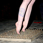 Third pic of SexPreviews - Sarah Jane Ceylon tattoo blonde is rope bound for spanking by lezdom