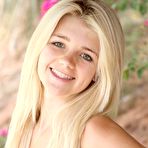 Third pic of Petite teen blonde Holly Van Hough with tiny tits and ass gets naked in the open air