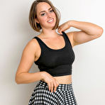 First pic of Karly Peters Brunette Bombshell Little Skirt Cosmid