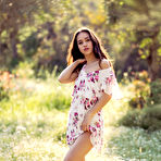 First pic of Kit Rysha strips nude in a field of wildflowers