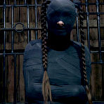 Fourth pic of SexPreviews - Claire Adams lezdom dungeon spanks her busty rope bound Sister Dee