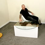 First pic of Nude obedient asian Angela Decorative finds herself in a box under glass table