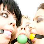 Second pic of SHARKYS gagged and cuffed submissive girls free photoset