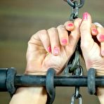 Fourth pic of Blonde Cherie DeVille is tied up in this bondage gallery and her mistress is Sarah Jane Ceylon.