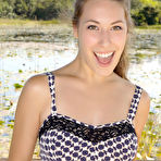 Second pic of Kimber Lee Busty Teen in BJ at the Park