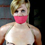 First pic of Domina Sister Dee shows her love for rope bondage to big titted slave blonde Tracy