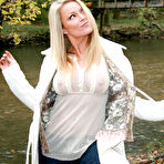 First pic of Meet Madden in her sheer wear enjoying the fall weather.