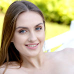 Fourth pic of Lena Reif stimulates his cock with her soft pussy and slender feet