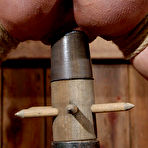 Second pic of SexPreviews - Marina brunette submissive is rope bound and put on milking machine by Cyd Black