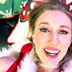 Fourth pic of Riley Reyes services two festive cocks on Christmas day