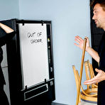 Second pic of Big boobed brunette in black stockings Alex Chance gets her asshole banged