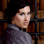 First pic of SexPreviews - Marina Mae on heels is bound in rope for spanking and toying by lezdom Sister Dee