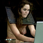Fourth pic of SexPreviews - Charlotte Vale busty brunette is bound in spread and spanked by dominant couple