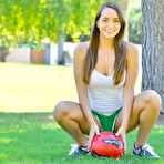 First pic of Lewd bimbo Mary Jane is stripping and packing the shaved cunt in the park