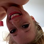 Fourth pic of Super cute and playful blonde chick Madison Lain has fun with a giant dildo in her striped socks